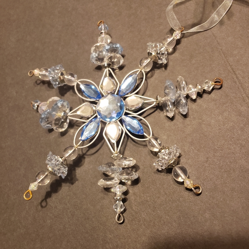 Handmade snowflake ornaments Set of 7